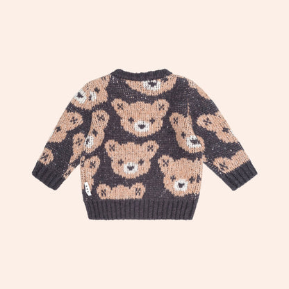Huxbaby Soft Black Hux Sponge Pullover, 6-12M