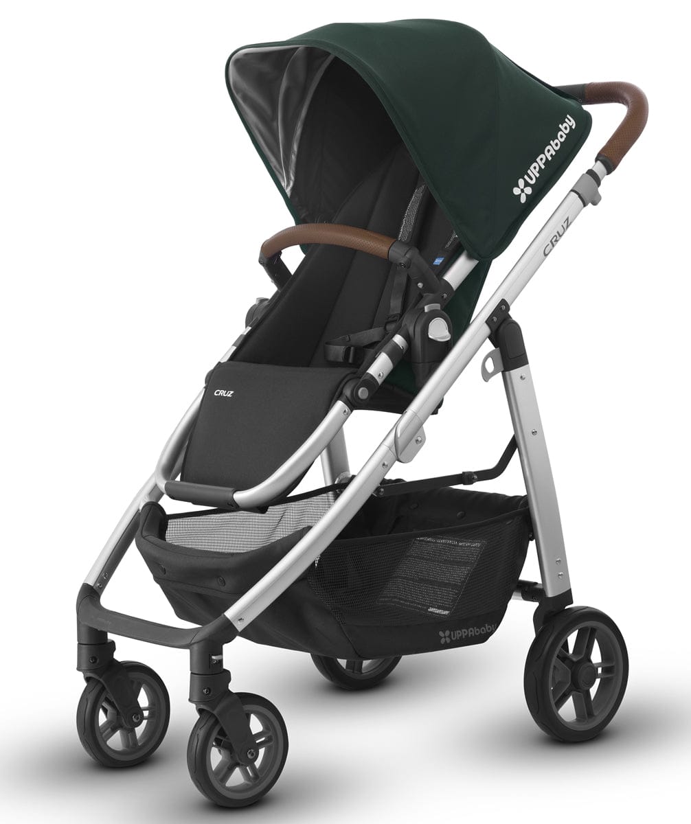 UPPAbaby 2017 CRUZ Stroller - Austin (Hunter/Silver/Leather) - OPEN BOX RETURN - 0417-CRZ-US-AST