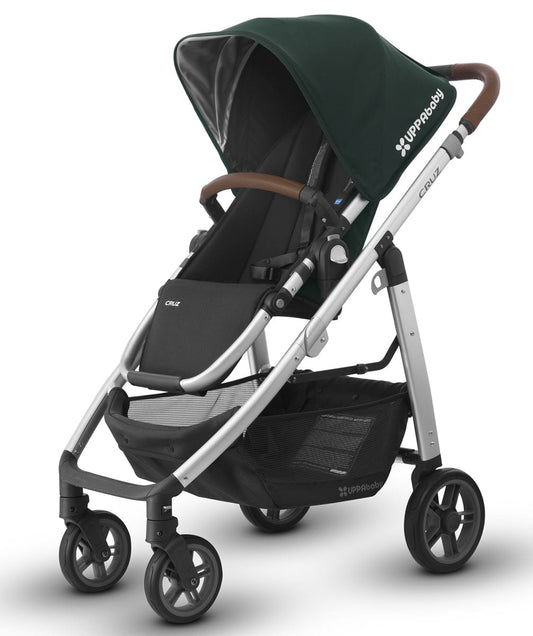 UPPAbaby 2017 CRUZ Stroller - Austin (Hunter/Silver/Leather) - OPEN BOX RETURN - 0417-CRZ-US-AST