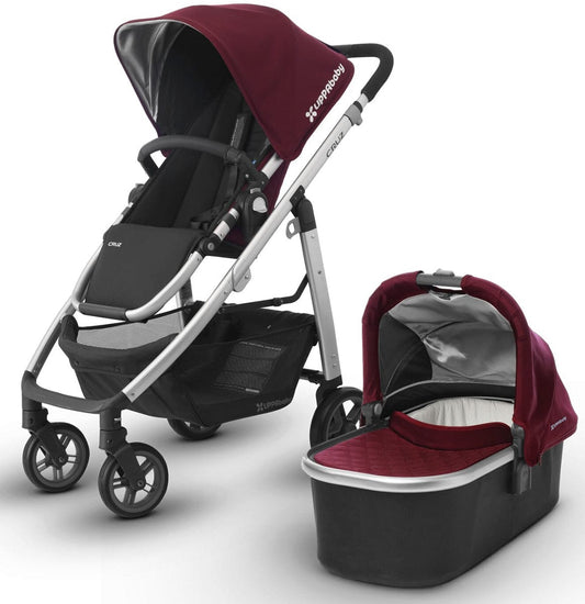 UPPAbaby 2017 CRUZ Stroller & Bassinet - Dennison (Bordeaux/Silver)