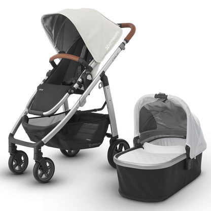 UPPAbaby 2018 / 2019 CRUZ Stroller & Bassinet - Loic (White/Silver/Saddle Leather)