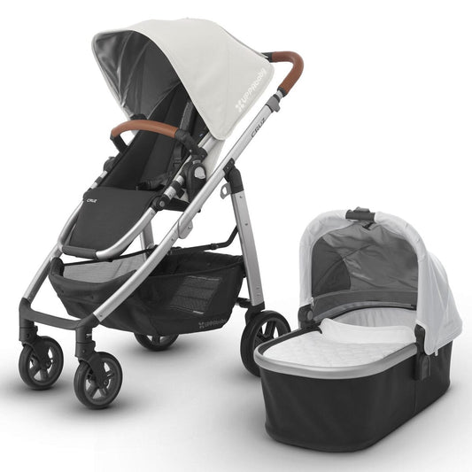 UPPAbaby 2018 / 2019 CRUZ Stroller & Bassinet - Loic (White/Silver/Saddle Leather)