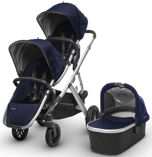 UPPAbaby 2017 Vista Double Stroller - Taylor (Indigo/Silver) - 0317-VIS-US-TAY-DBL