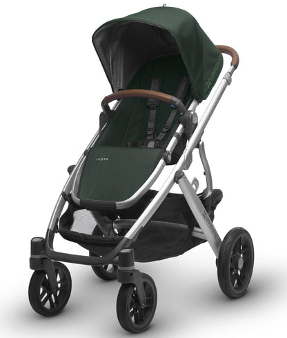 UPPAbaby 2017 VISTA Stroller - Austin (Hunter/Silver/Leather)  - OPEN BOX RETURN - 0317-VIS-US-AST-OPEN-BOX