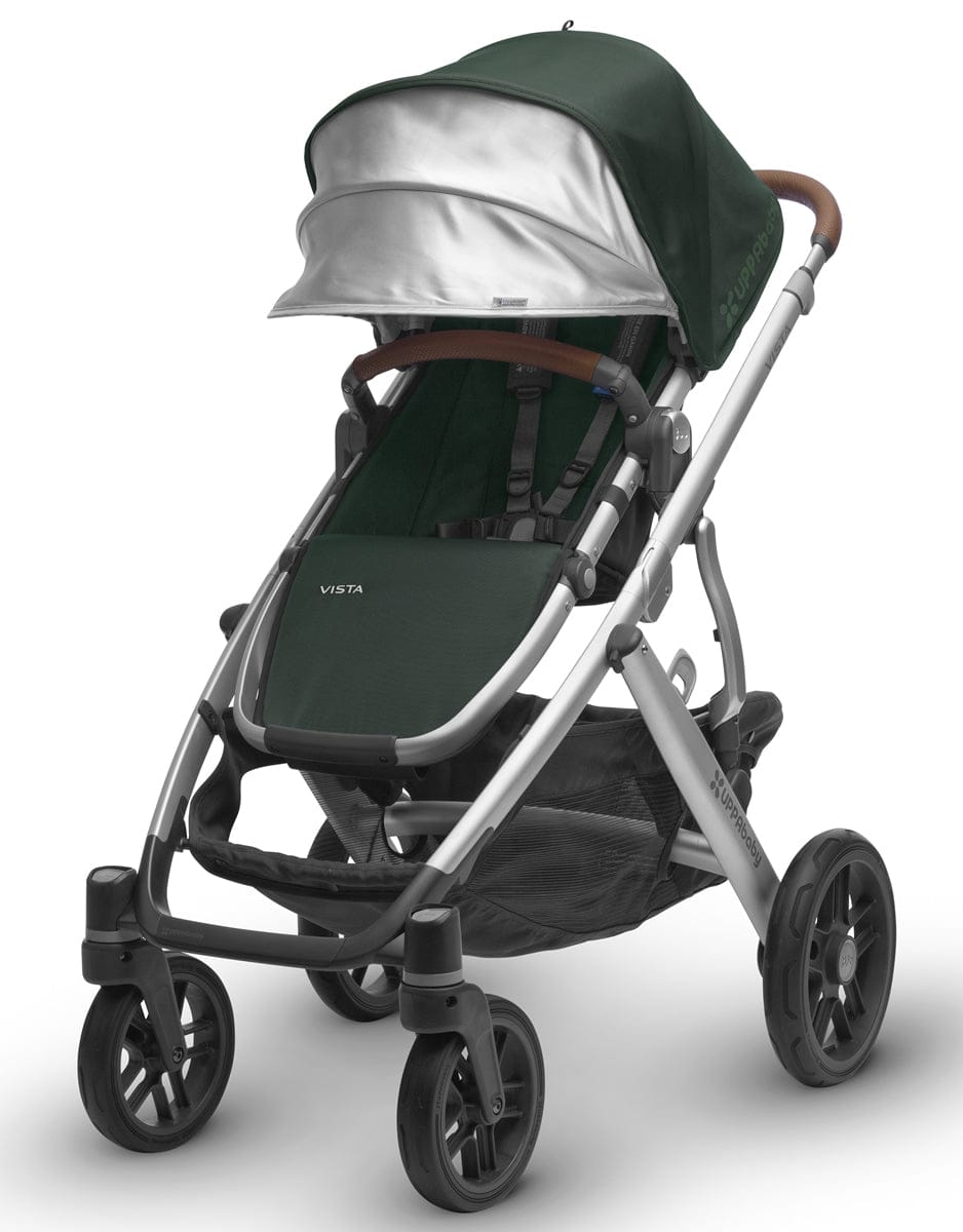 UPPAbaby 2017 VISTA Stroller - Austin (Hunter/Silver/Leather)  - OPEN BOX RETURN - 0317-VIS-US-AST-OPEN-BOX