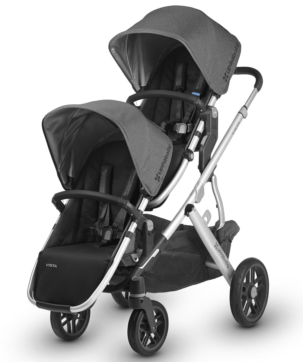 UPPAbaby 2018 / 2019 VISTA RumbleSeat - Jordan (Charcoal Melange/Silver/Black Leather) - 0918-RBS-US-JOR
