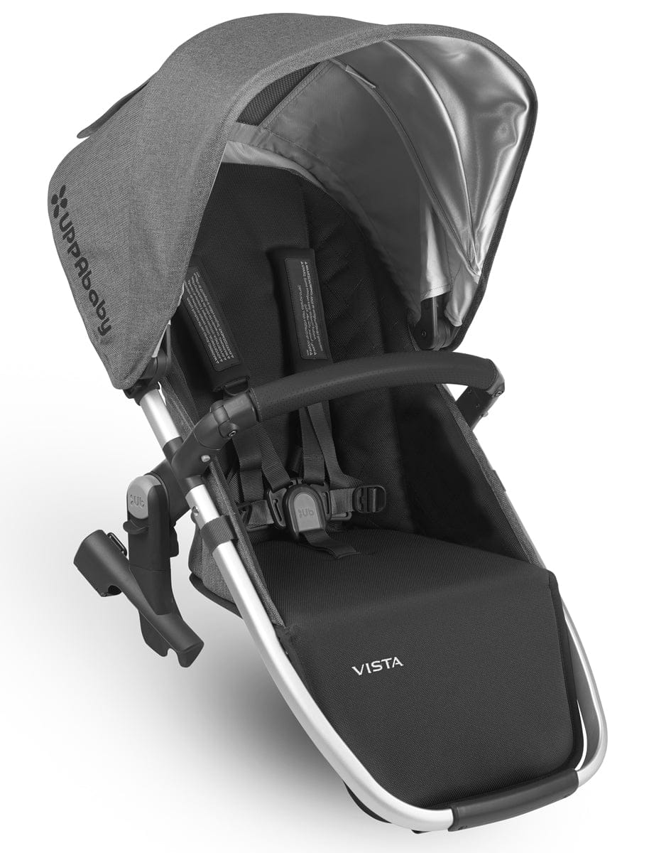 UPPAbaby 2018 / 2019 VISTA RumbleSeat - Jordan (Charcoal Melange/Silver/Black Leather) - 0918-RBS-US-JOR