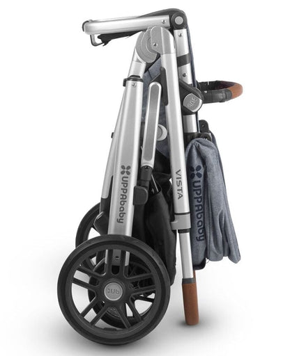 UPPAbaby 2018 / 2019 Vista Stroller - Gregory (Blue Melange/Silver/Saddle Leather) - 0318-VIS-US-GRG
