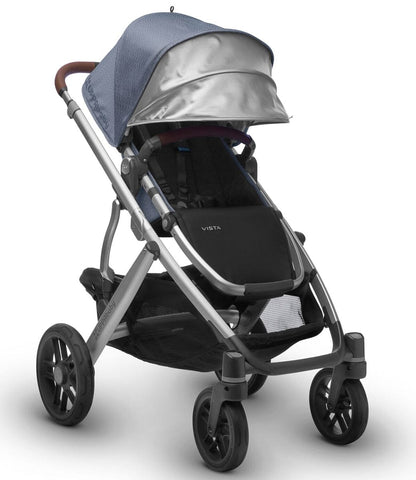 UPPAbaby 2018 / 2019 Vista Stroller - Henry (Blue Marl/Silver/Saddle Leather) - 0318-VIS-US-HEN