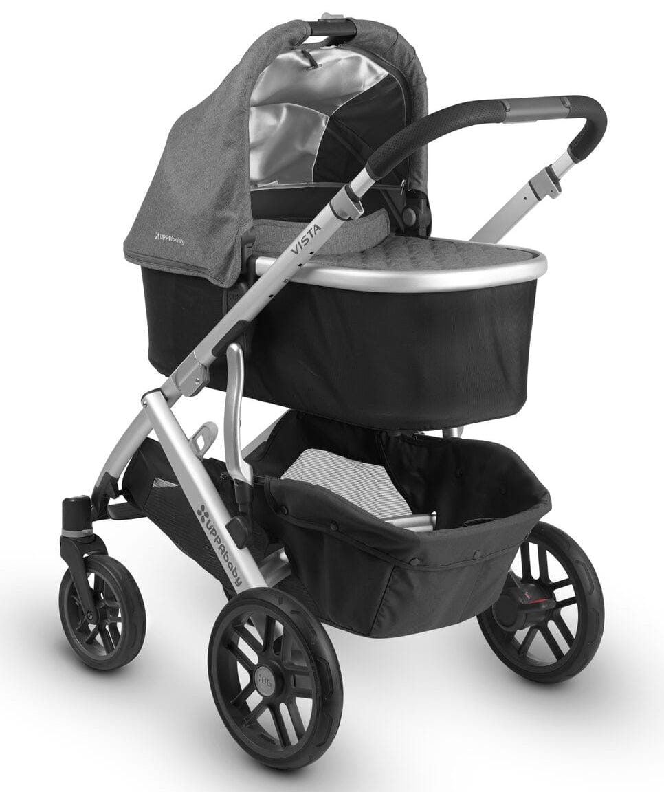 UPPAbaby 2018 / 2019 Vista Stroller - Jordan (Charcoal Melange/Silver/Black Leather) - 0318-VIS-US-JOR