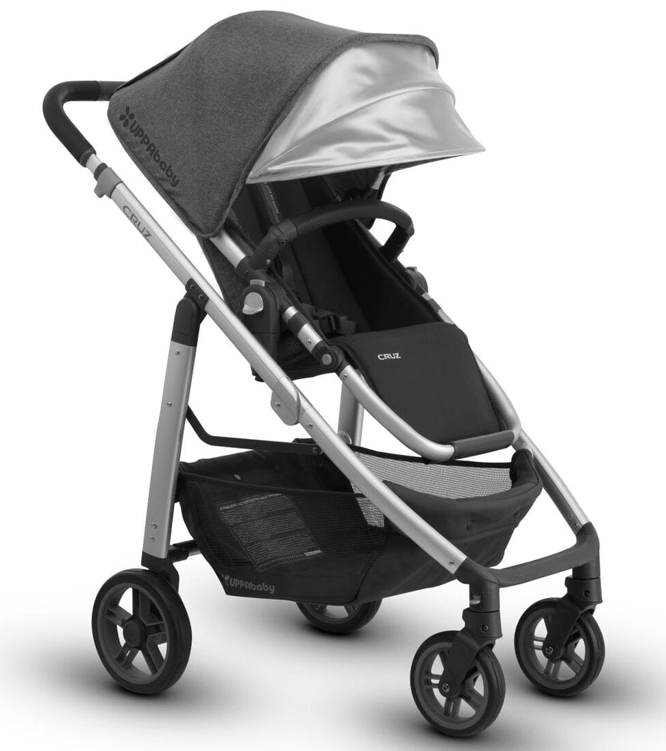 UPPAbaby 2018 Cruz Stroller - Jordan (Charcoal Melange/Silver/Black Leather) - 0417-CRZ-US-JOR