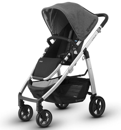UPPAbaby 2018 Cruz Stroller - Jordan (Charcoal Melange/Silver/Black Leather) - 0417-CRZ-US-JOR