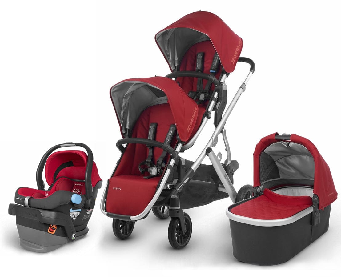UPPAbaby 2018 Vista Double Stroller + Mesa Car Seat - Denny - DBLTRVL-0318-VIS-US-DNY-DNY