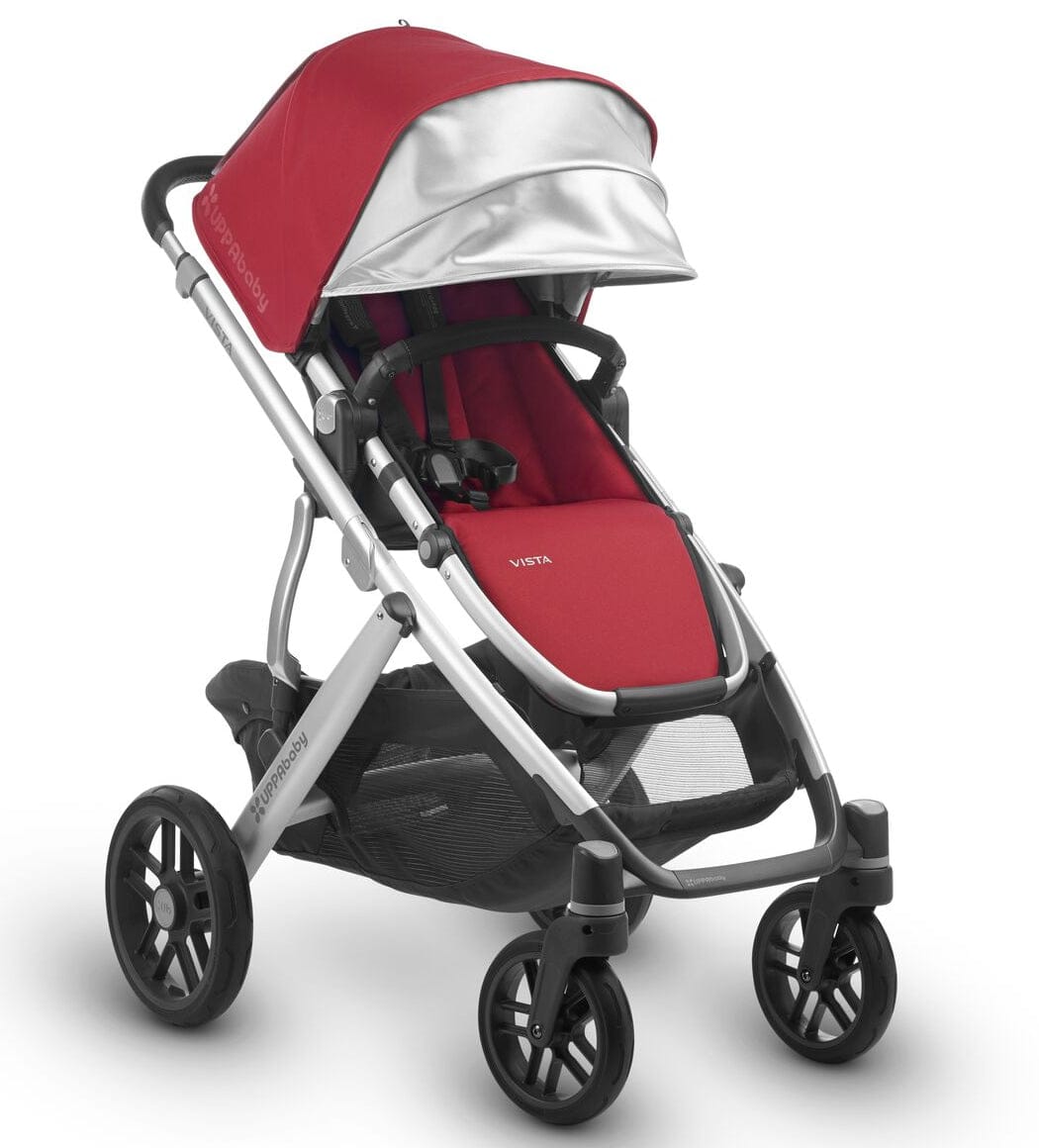 UPPAbaby 2018 / 2019 Vista Stroller - Denny (Red/Silver/Black Leather) OPEN BOX RETURN