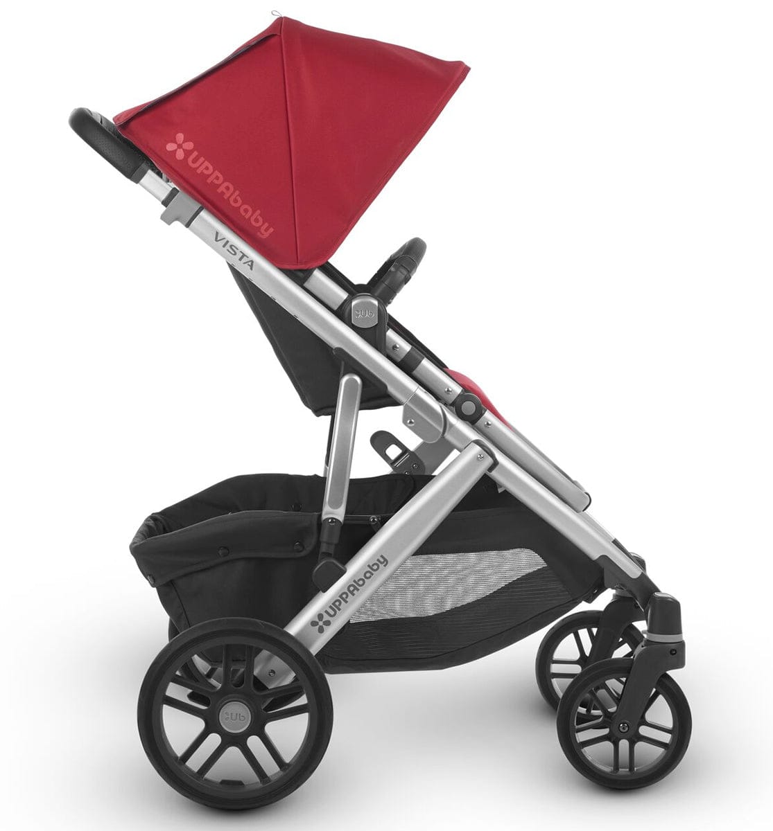 UPPAbaby 2018 / 2019 Vista Stroller - Denny (Red/Silver/Black Leather) OPEN BOX RETURN