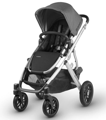 UPPAbaby 2018 / 2019 Vista Stroller - Jordan (Charcoal Melange/Silver/Black Leather)