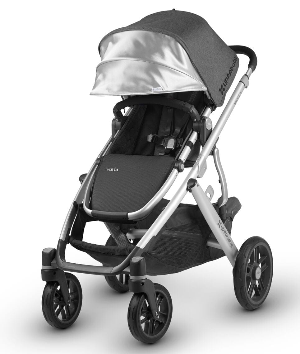 UPPAbaby 2018 / 2019 Vista Stroller - Jordan (Charcoal Melange/Silver/Black Leather)