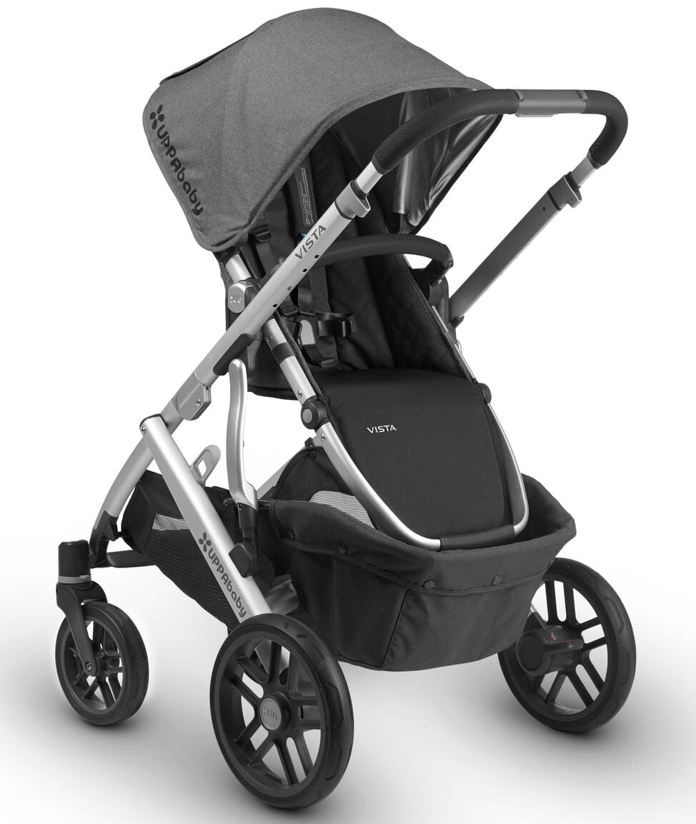 UPPAbaby 2018 / 2019 Vista Stroller - Jordan (Charcoal Melange/Silver/Black Leather)