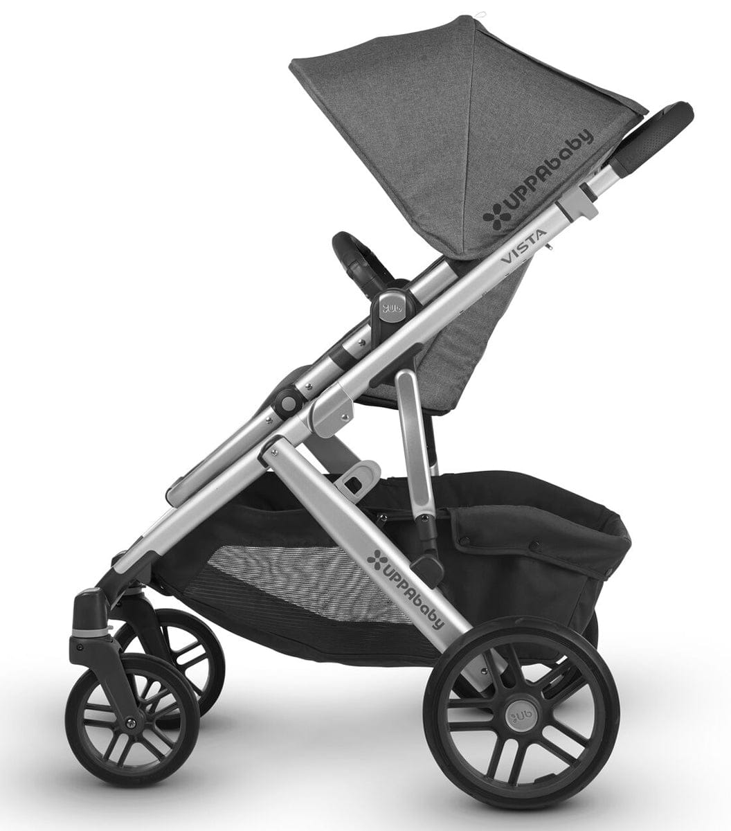 UPPAbaby 2018 / 2019 Vista Stroller - Jordan (Charcoal Melange/Silver/Black Leather)