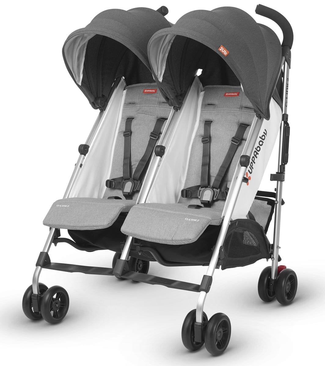 UPPAbaby G-LINK 2 Side by Side Double Stroller - Jordan (Charcoal Melange)