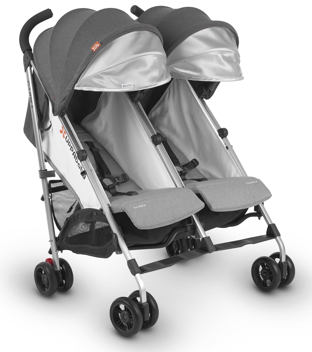 UPPAbaby G-LINK 2 Side by Side Double Stroller - Jordan (Charcoal Melange)