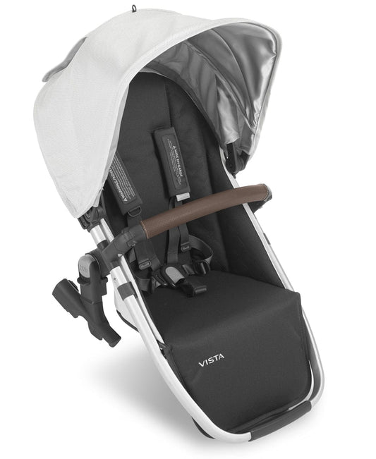 UPPAbaby 2019 VISTA RumbleSeat - Bryce (White Marl/Silver/Chestnut Leather)