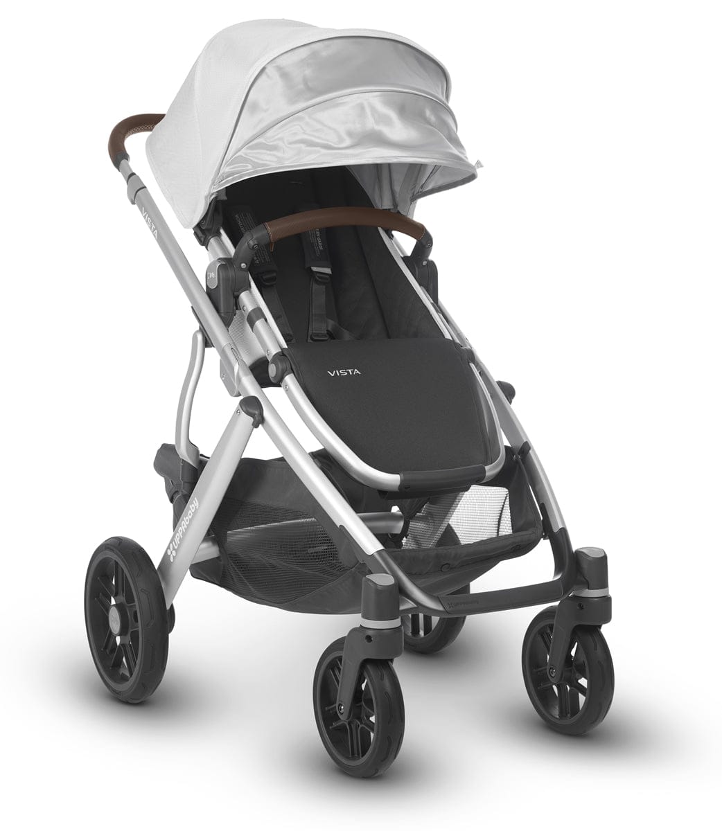 UPPAbaby 2019 VISTA Stroller - Bryce (White Marl/Silver/Chestnut Leather)