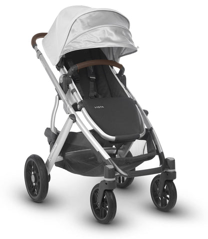 UPPAbaby 2019 VISTA Stroller - Bryce (White Marl/Silver/Chestnut Leather)