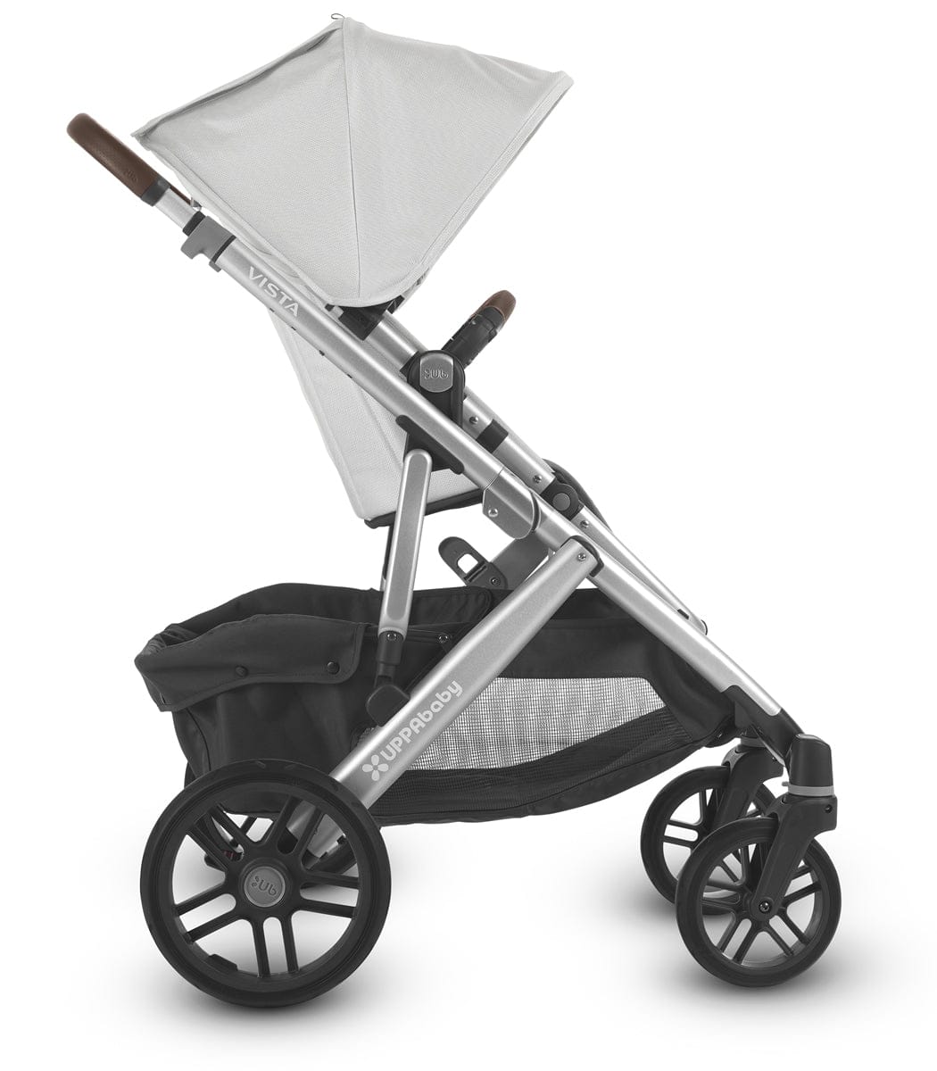 UPPAbaby 2019 VISTA Stroller - Bryce (White Marl/Silver/Chestnut Leather)