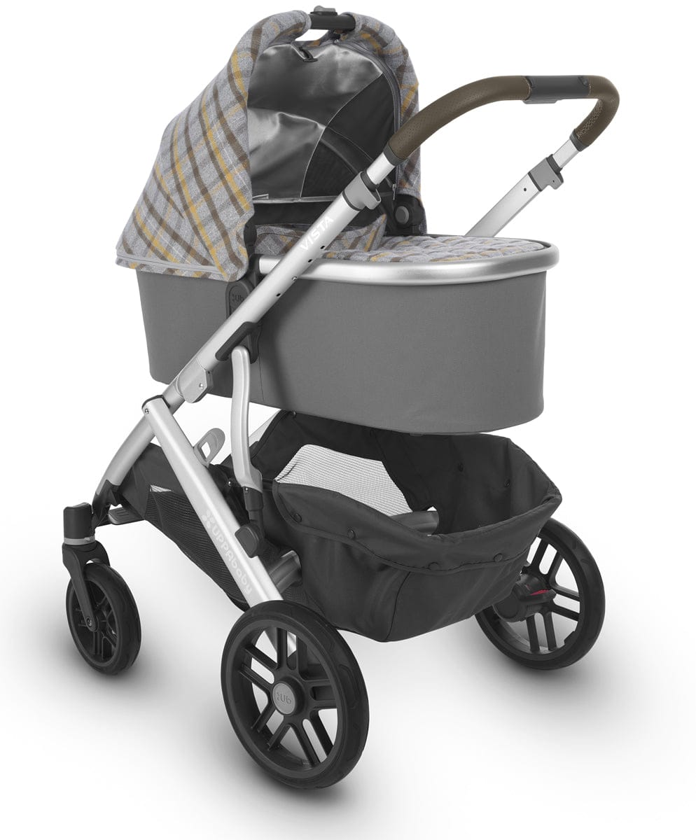 UPPAbaby 2019 VISTA Stroller - Spenser (Grey & Yellow Tartan/Silver/Moss Leather)
