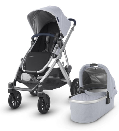 UPPAbaby 2019 VISTA Stroller - William (Chambray Oxford/Silver/Navy Leather)