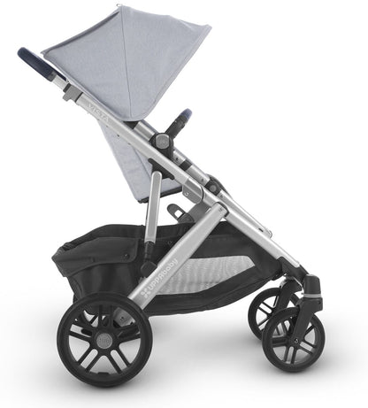 UPPAbaby 2019 VISTA Stroller - William (Chambray Oxford/Silver/Navy Leather)