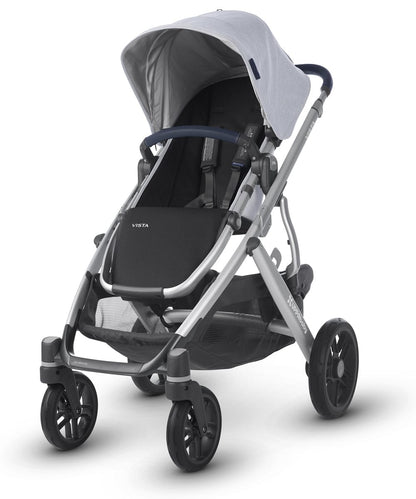 UPPAbaby 2019 VISTA Stroller - William (Chambray Oxford/Silver/Navy Leather)