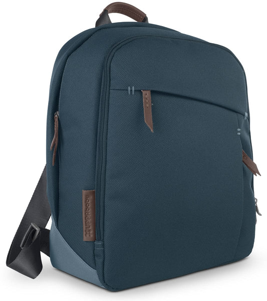 UPPAbaby 2020 Changing Backpack Diaper Bag - Finn (Deep Sea/Chestnut Leather)