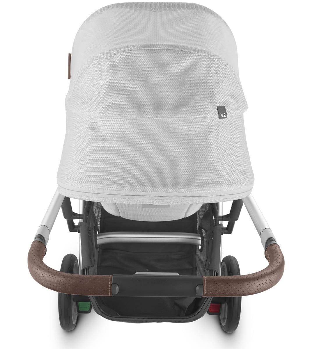 UPPAbaby Cruz V2 Stroller + Bassinet - Bryce (White Marl/Silver/Chestnut Leather)