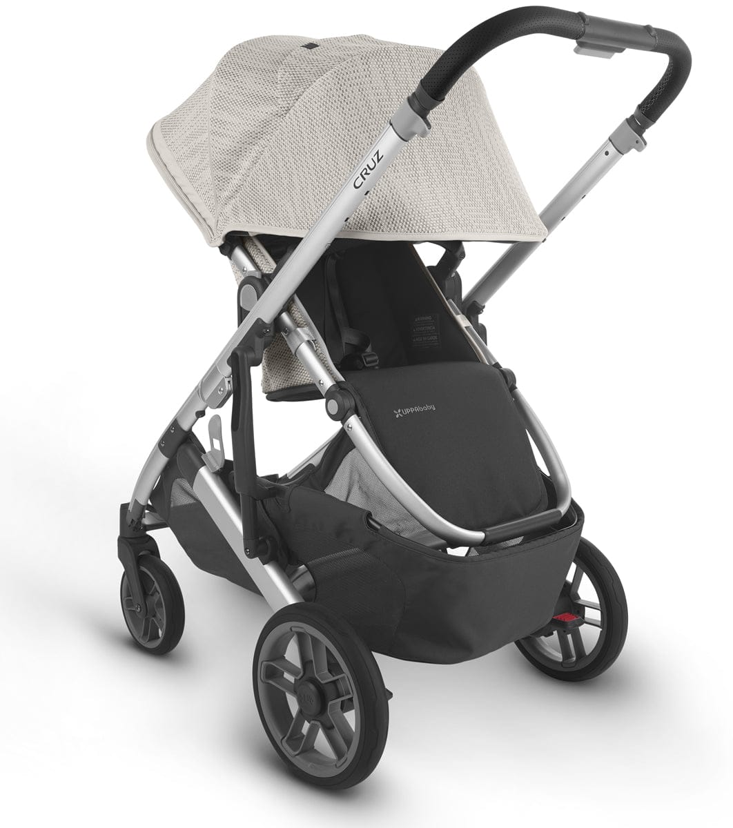 UPPAbaby Cruz V2 Stroller + Bassinet - Sierra (Dune Knit/Silver/Black Leather)