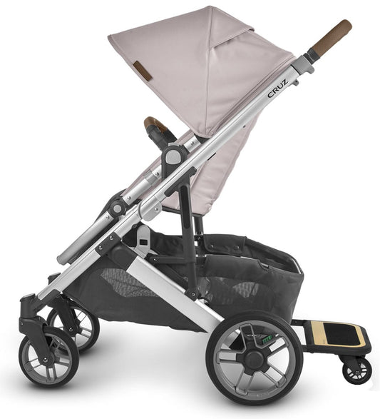 UPPAbaby 2020 Cruz V2 Stroller & Wheel Board - Alice (Dusty Pink/Silver/Saddle Leather) - 0420-CRZ-NA-ALC-WB
