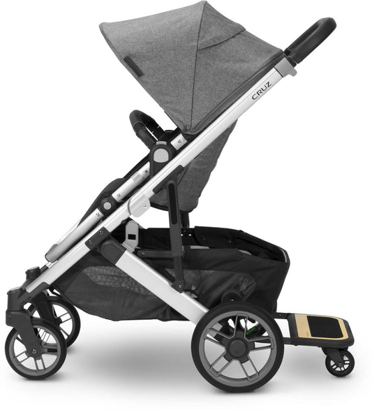 UPPAbaby 2020 Cruz V2 Stroller & Wheel Board - Jordan (Charcoal Melange/Silver/Black Leather)