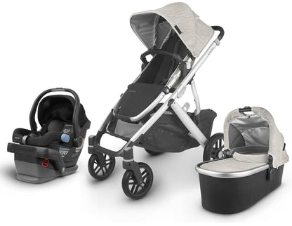 UPPAbaby VISTA V2 + MESA Travel System Bundle - Sierra (Dune Knit/Silver/Black Leather)