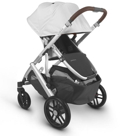 UPPAbaby Vista V2 Single-to-Double Stroller - Bryce (White Marl/Silver/Chestnut Leather)