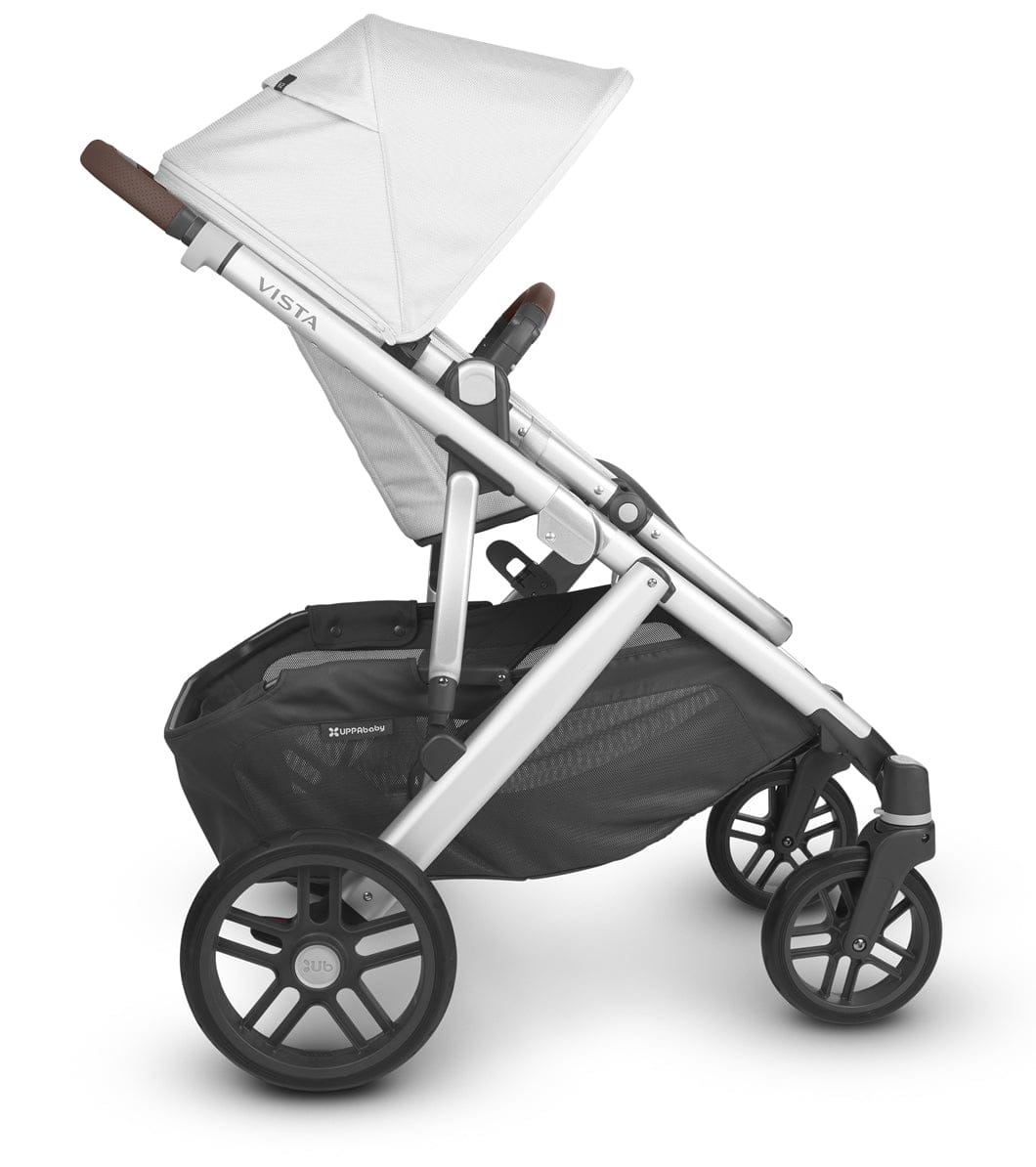 UPPAbaby Vista V2 Single-to-Double Stroller - Bryce (White Marl/Silver/Chestnut Leather)