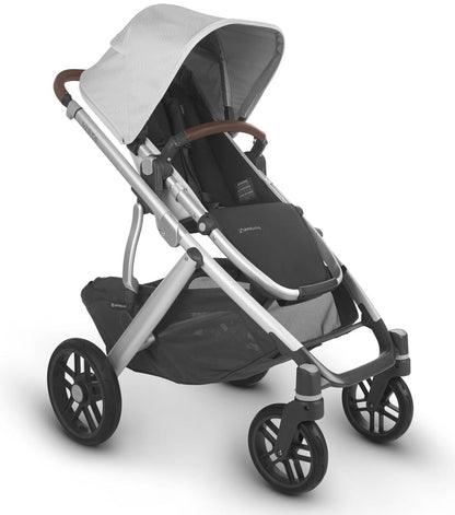 UPPAbaby Vista V2 Single-to-Double Stroller - Bryce (White Marl/Silver/Chestnut Leather)