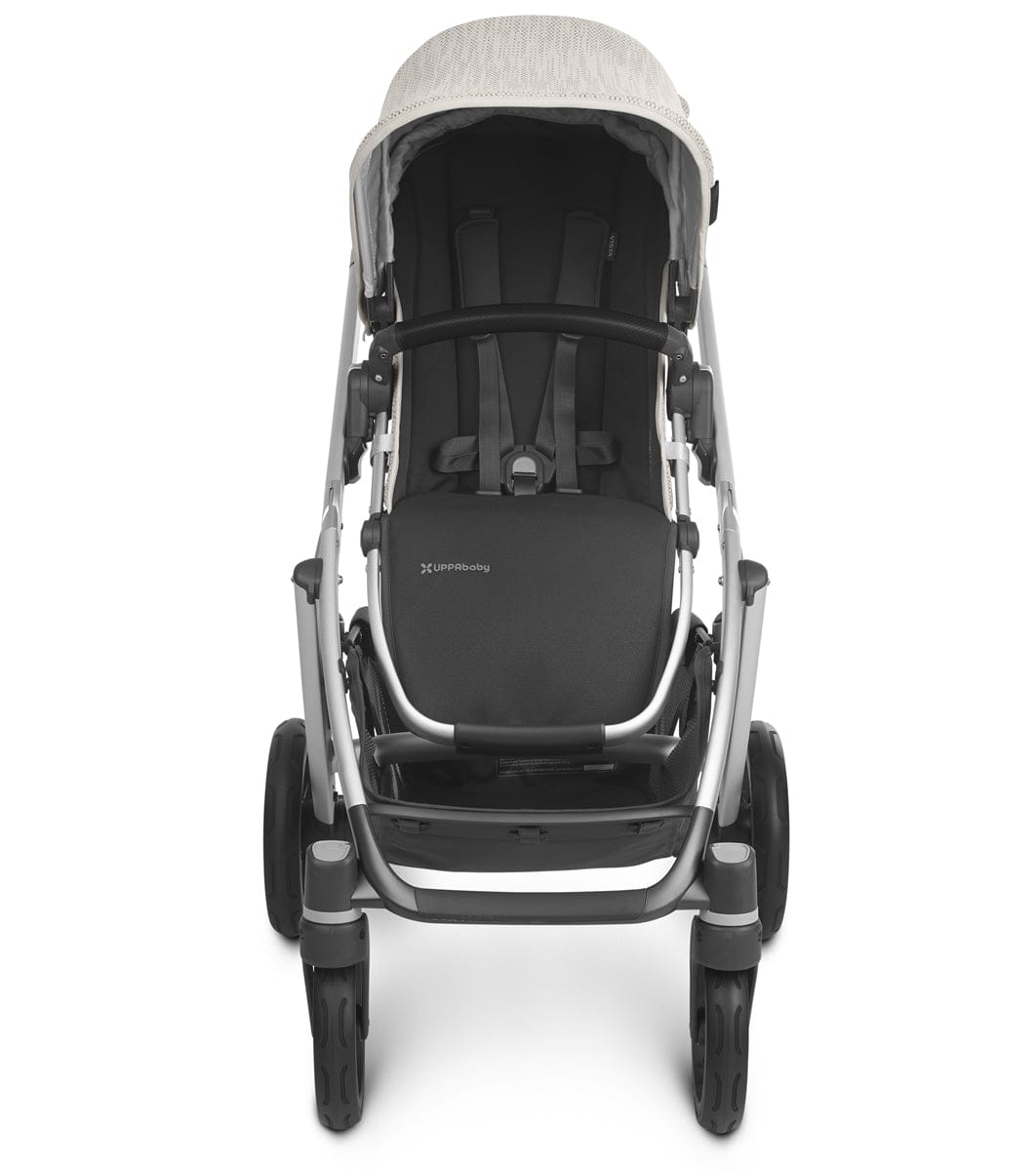 UPPAbaby Vista V2 Single-to-Double Stroller - Sierra (Dune Knit/Silver/Black Leather)
