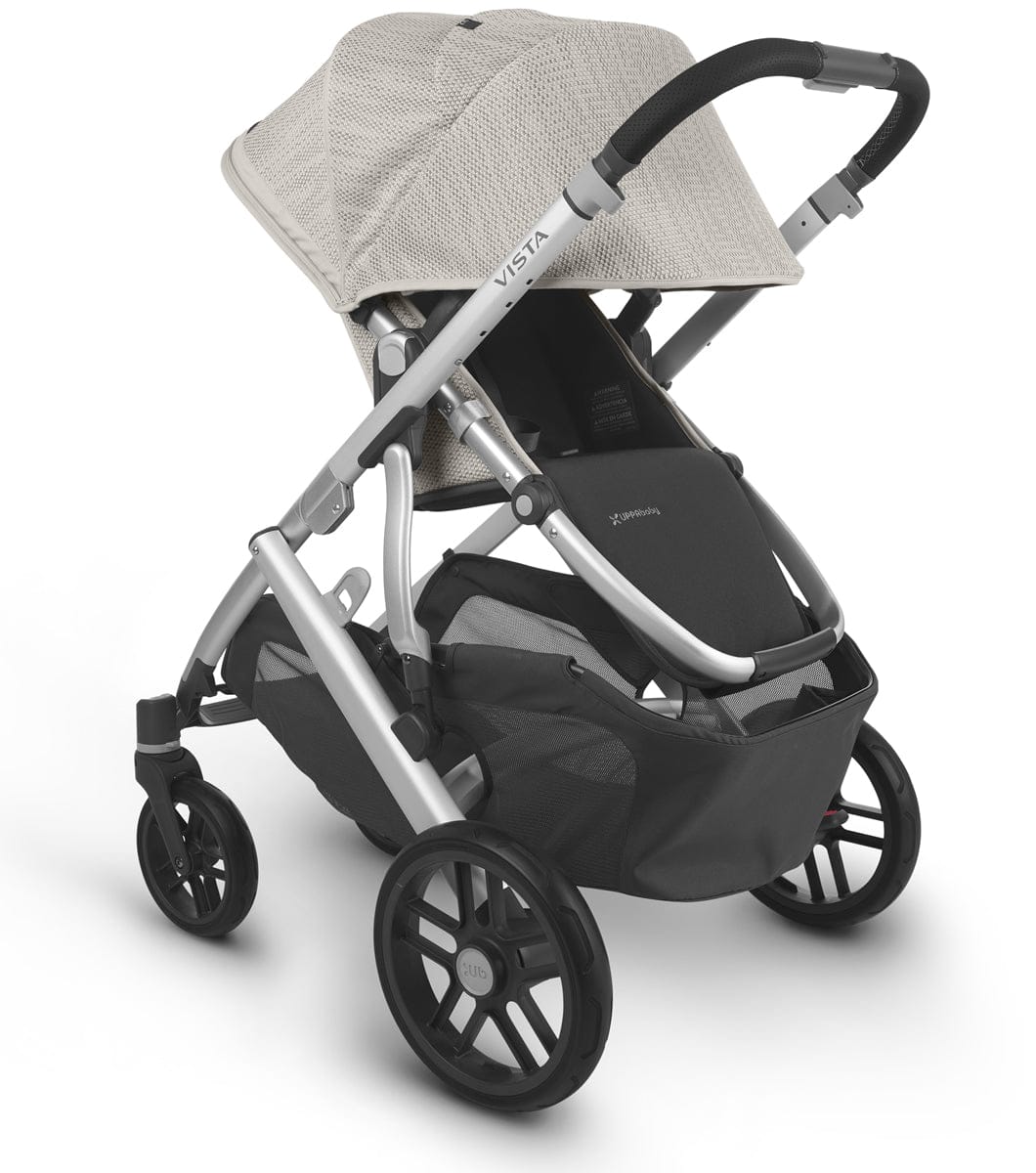 UPPAbaby Vista V2 Single-to-Double Stroller - Sierra (Dune Knit/Silver/Black Leather)