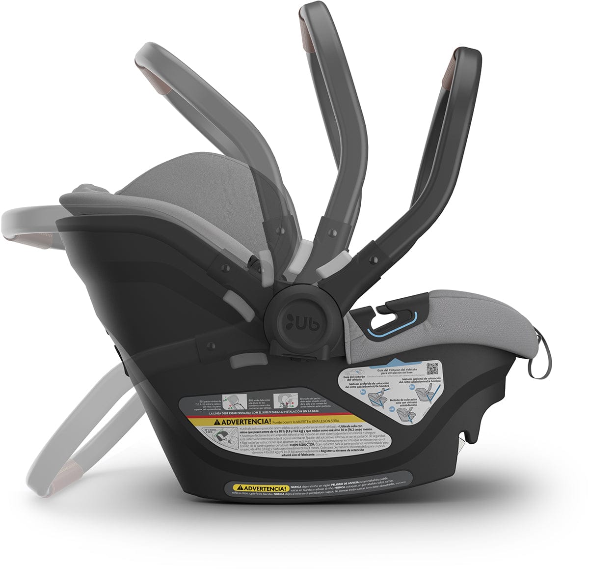 UPPAbaby Aria Lightweight Infant Car Seat - Anthony (Light Grey) - 1001-ARI-US-ATH