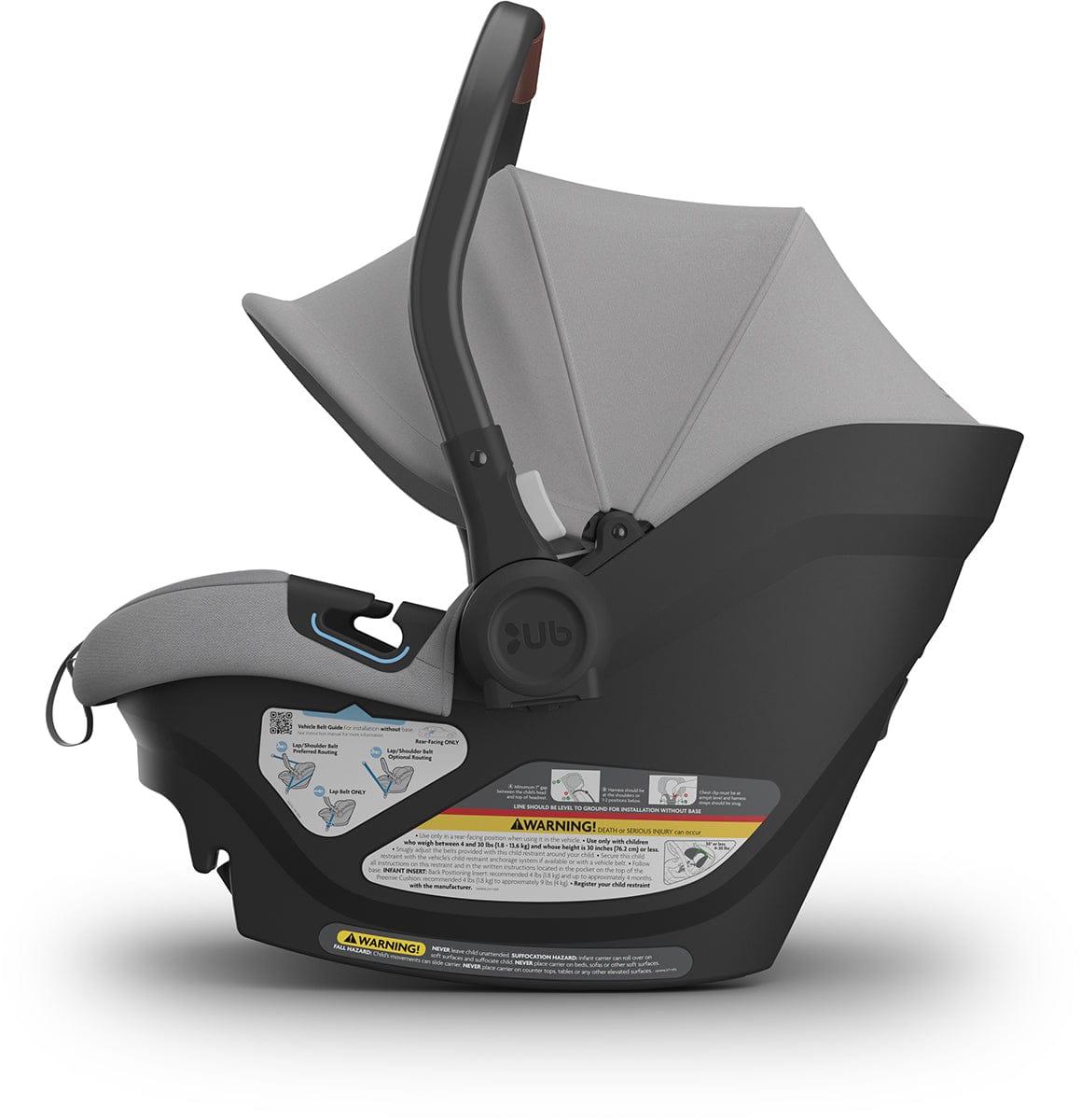 UPPAbaby Aria Lightweight Infant Car Seat - Anthony (Light Grey) - 1001-ARI-US-ATH