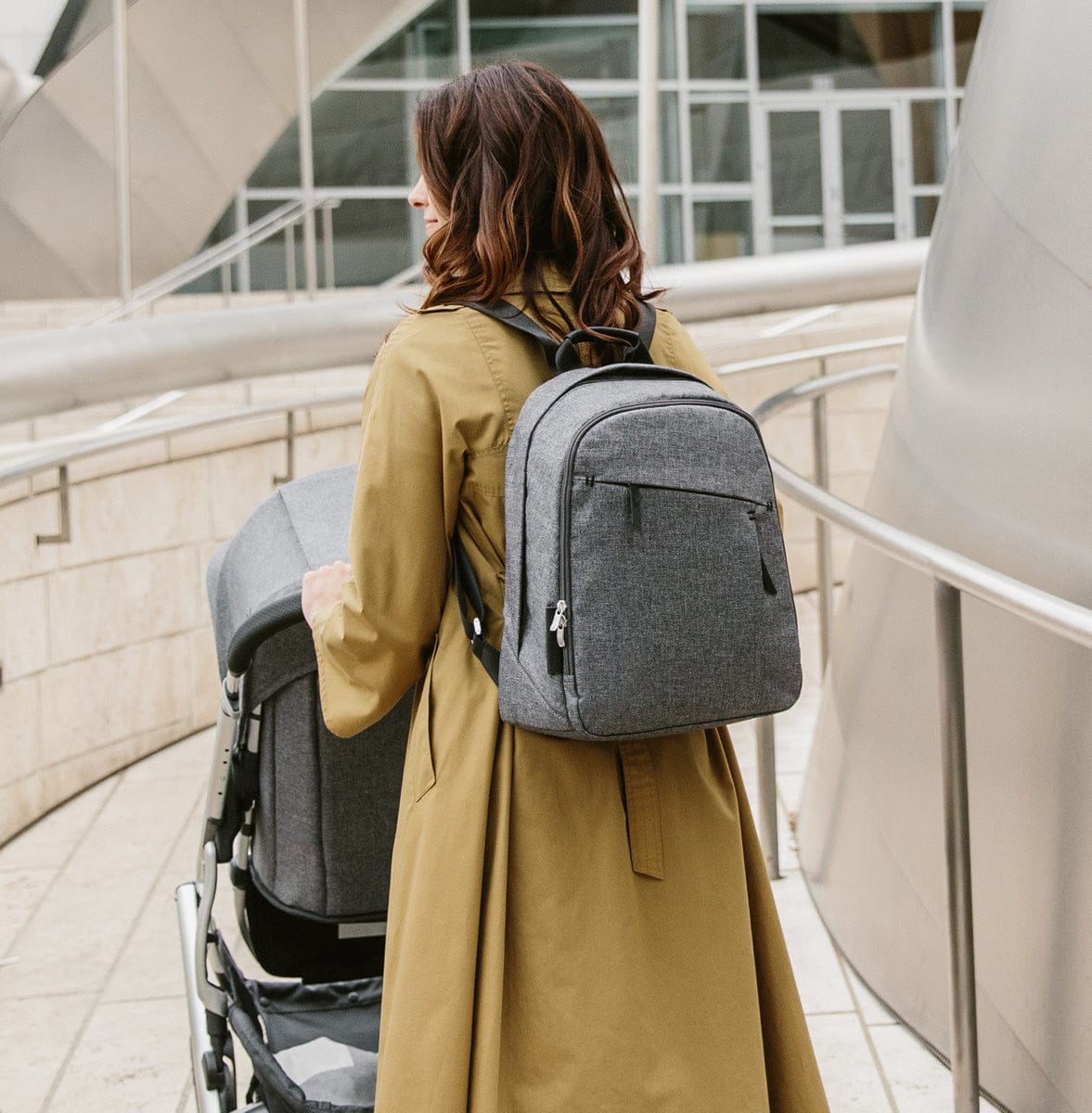 UPPAbaby Changing Backpack Diaper Bag - Emmett/Gwen ? Green Mélange - 0919-DPB-WW-EMT