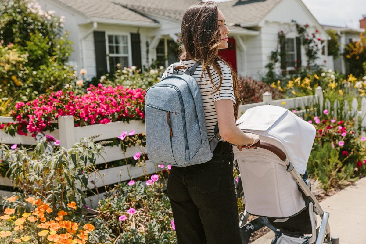 UPPAbaby Changing Backpack Diaper Bag - Gregory (Blue Melange) - 0919-DPB-WW-GRG