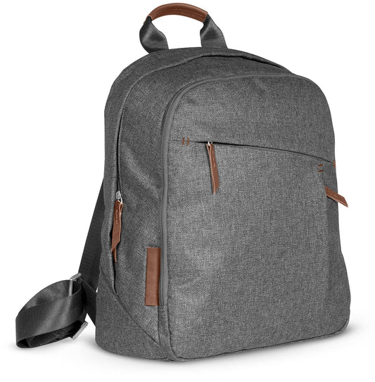 UPPAbaby Changing Backpack - Greyson (Charcoal Melange/Saddle Leather) - 0919-DPB-WW-GRY