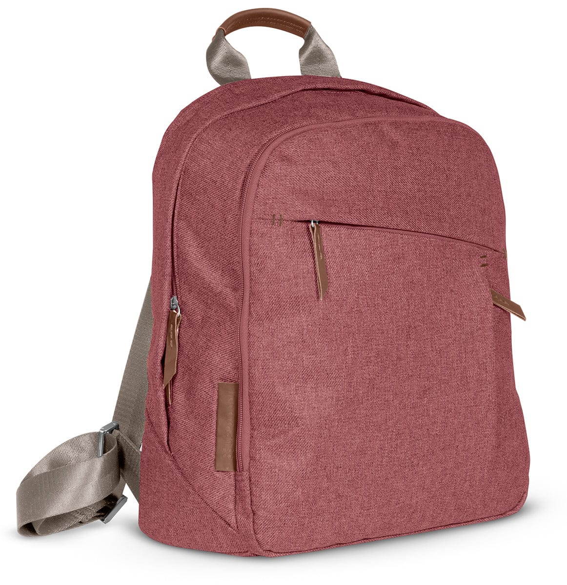 UPPAbaby Changing Backpack - Lucy (Rosewood Melange / Saddle Leather) - 0919-DPB-WW-LCY